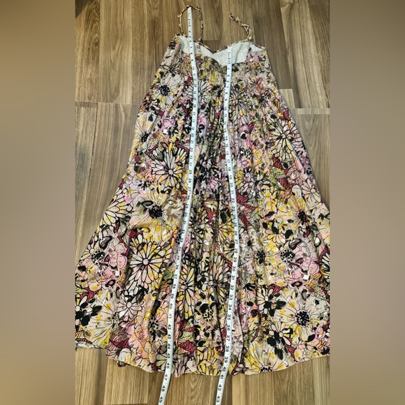 Geisha Designs Anthropologie Jessamyn Floral Printed Zip Up Midi Dress - Picture 9 of 12